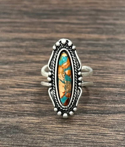 Gemstone Adjustable Ring