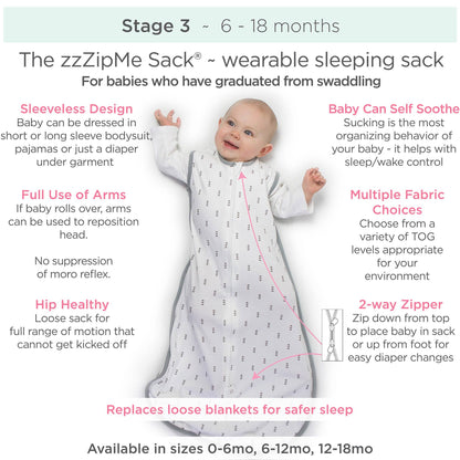 Muslin Non-Weighted zzZipMe Sack - Watercolor Sunny Days