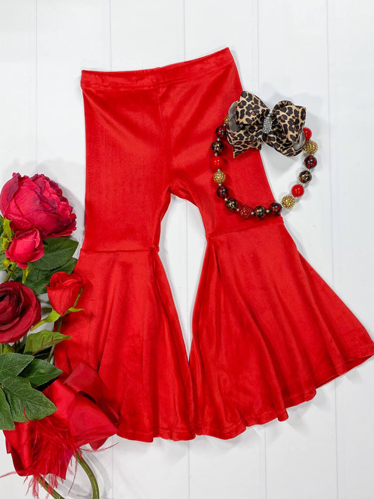 Red Velvet Bell Bottoms