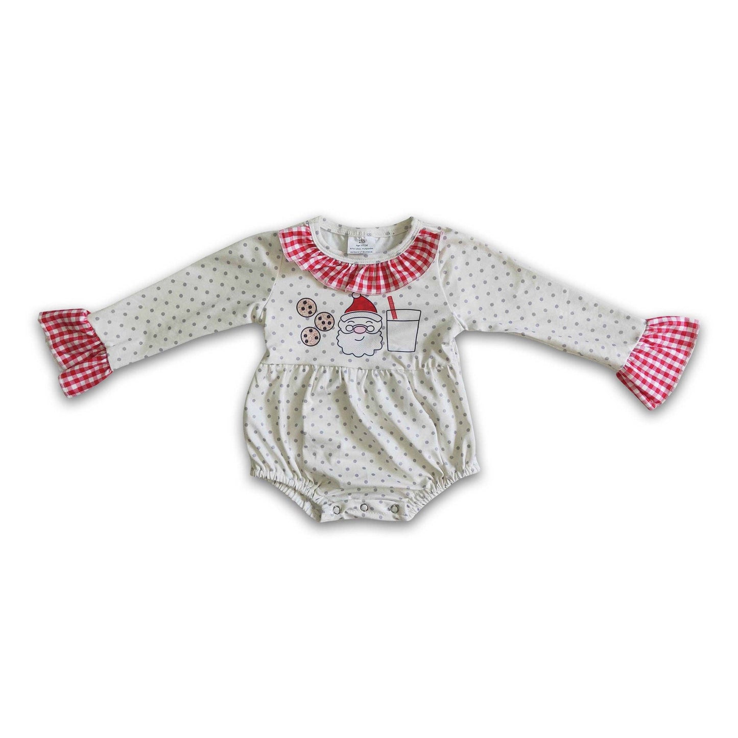Santa’s milk & cookies romper