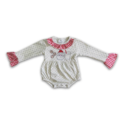 Santa’s milk & cookies romper