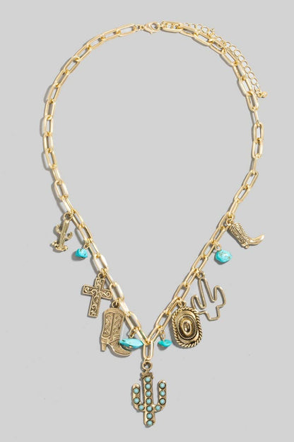 Western Cowboy Charm Necklace