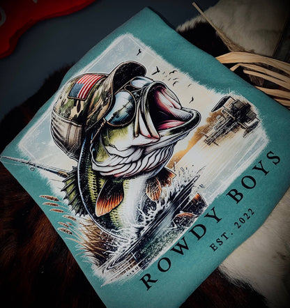 American Flag Bass Youth Tee