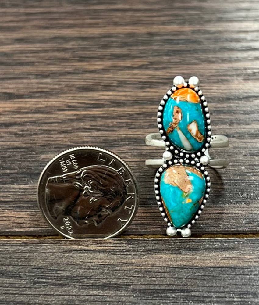 Gemstone Adjustable Ring