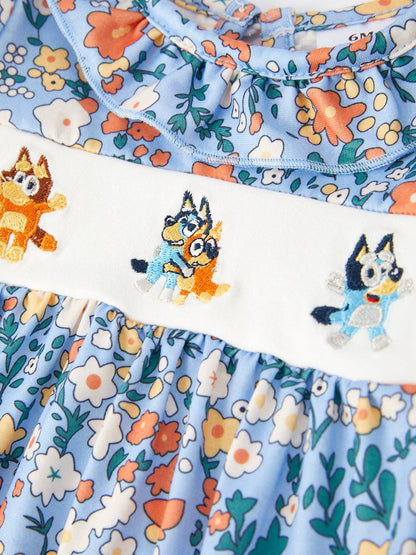 Girls  Cartoon Embroidery Romper