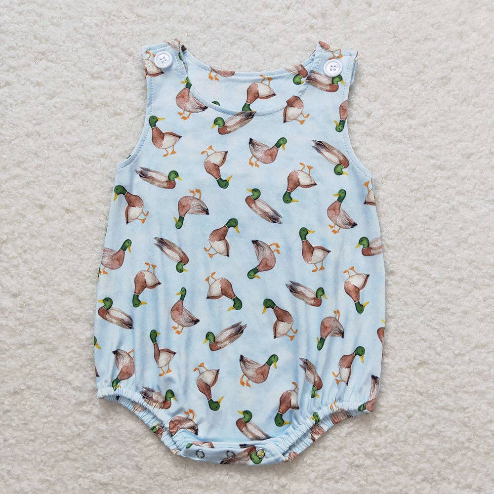 boys blue duck romper