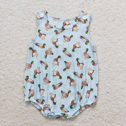 boys blue duck romper