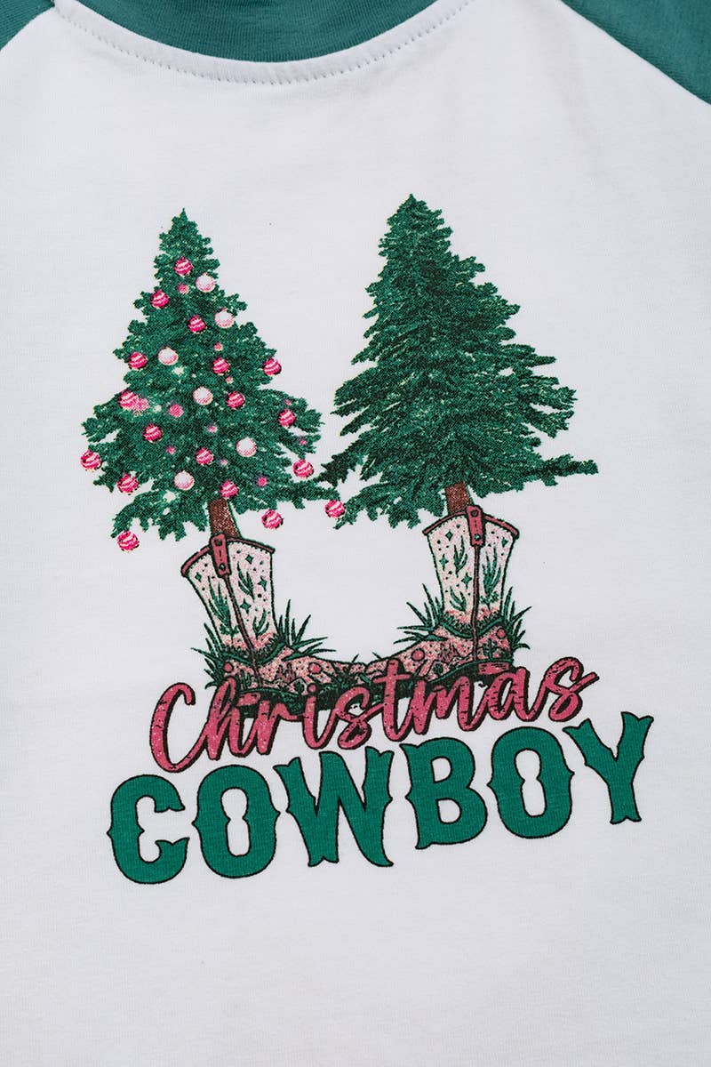 CHRISTMAS COWBOY" Raglan