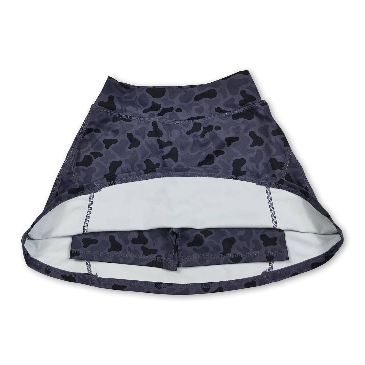 Midnight camo activewear skort