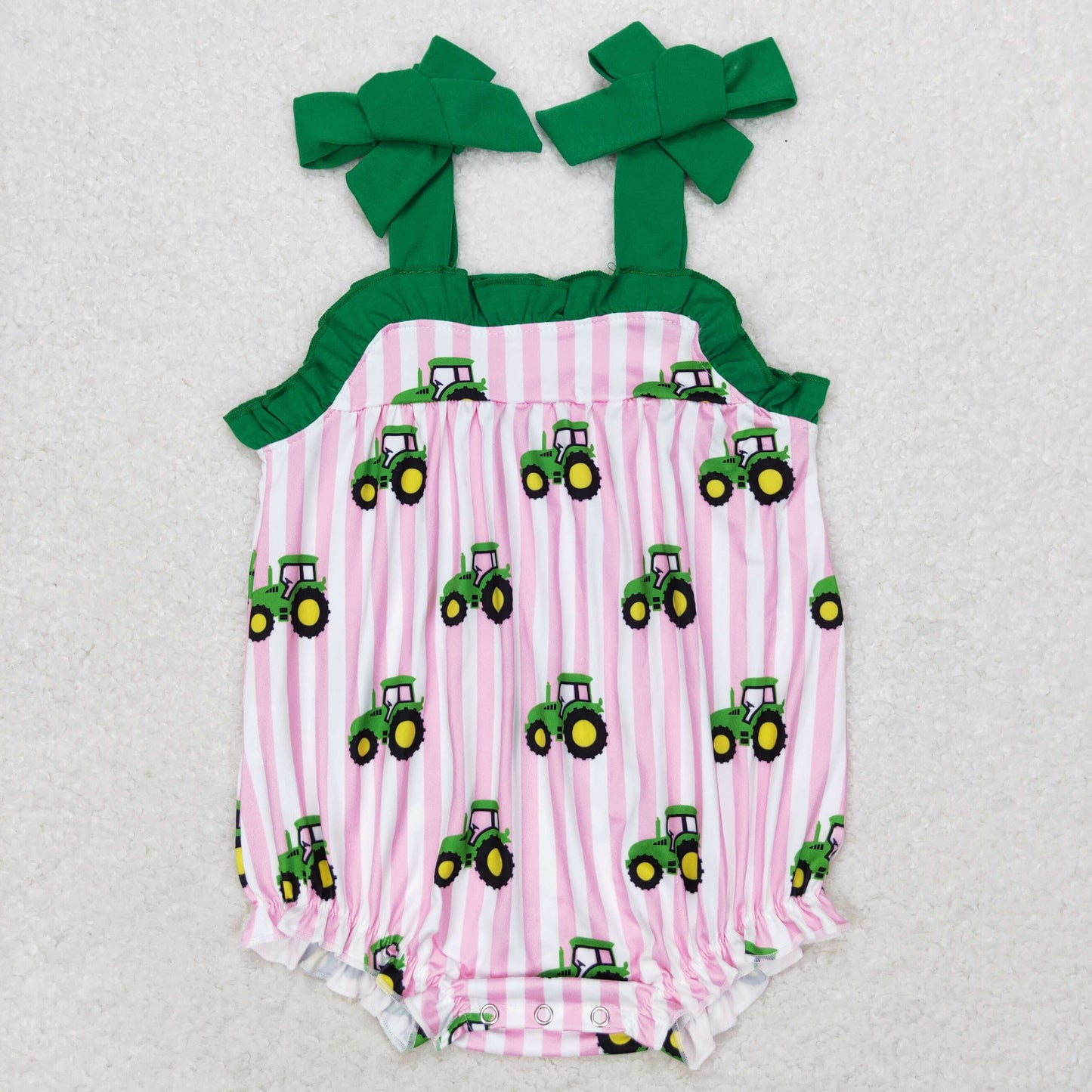 Tractor sibling outfits | girls romper | boys short set