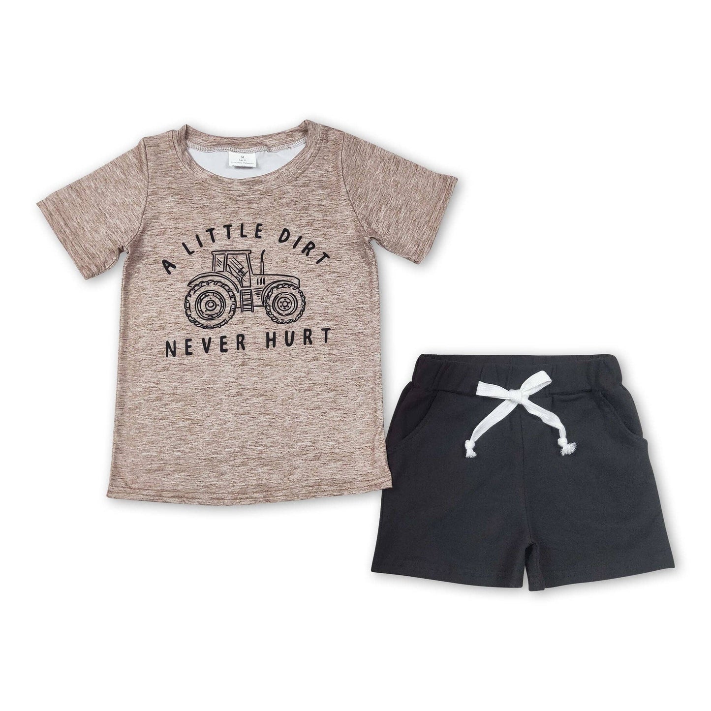“A little dirt never hurt” tractor outfit.
