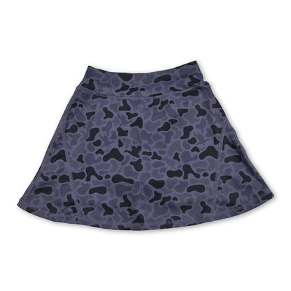 Midnight camo activewear skort