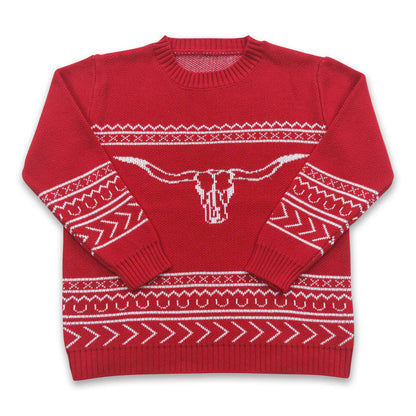 Red Longhorn Sweater